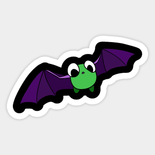 Cute Halloween bat frog Sticker